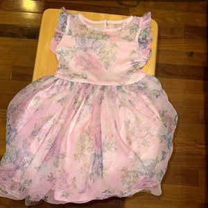 Girls rose tulle dress